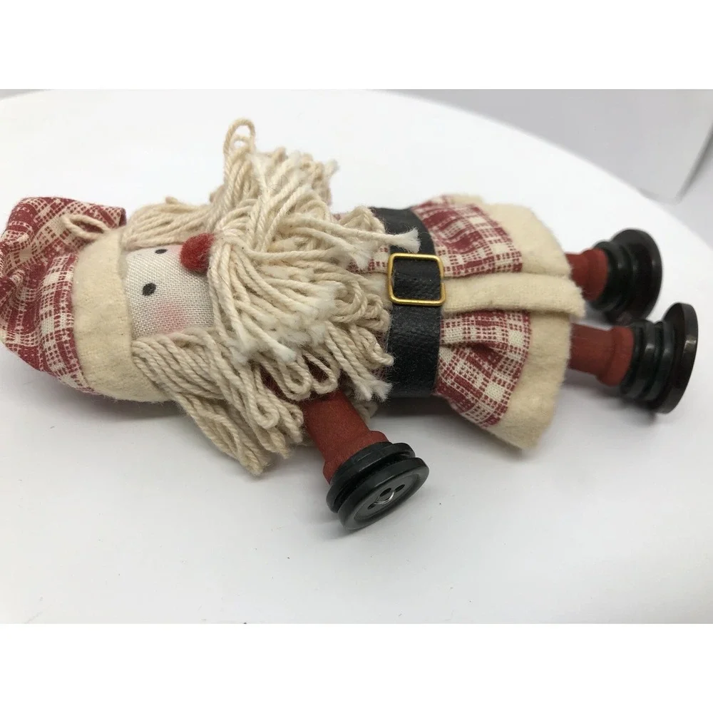 Unique Handmade Santa Claus Christmas Magnet Holiday Refrigerator Magnet Buttons